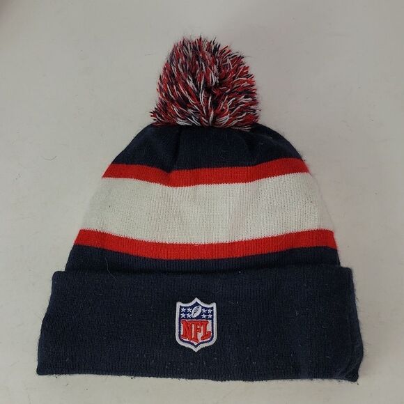 Houston Texans New Era Navy Repeat Cuffed Knit Hat with Pom - Picture 7 of 9